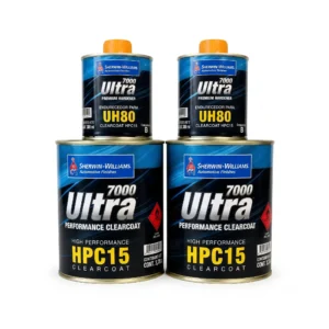 BARNIZ TRANSPARENTE ULTRA 7000 HIGH PERFORMANCE CLEARCOAT HPC15 – KIT INCLUYE (UH80), SHERWIN-WILLIAMS